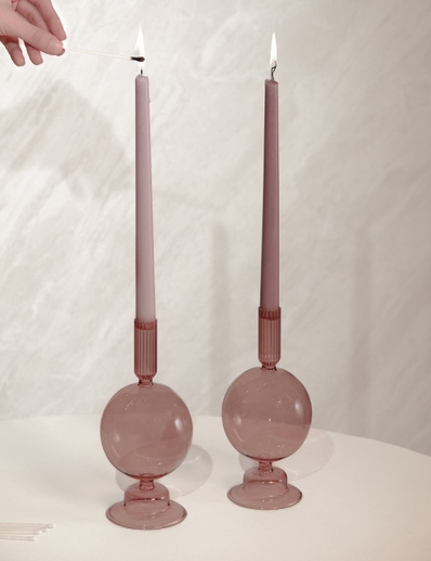 CANDELABRO MENORCA AMBER