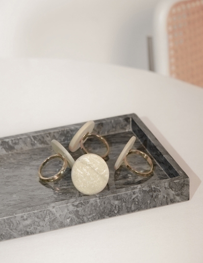 SERVILLETERO STONE WHITE X4