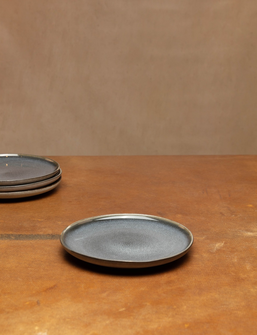 PLATO POSTRE GLAZED GREY                                                                             