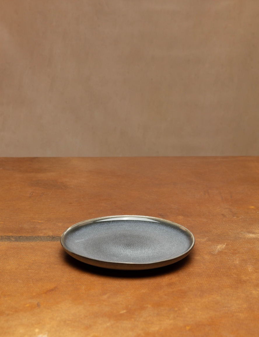 PLATO POSTRE GLAZED GREY                                                                             