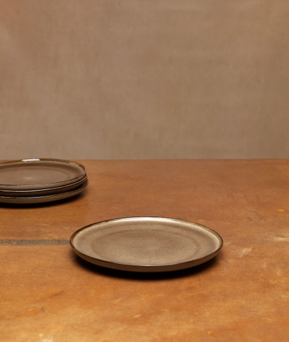 PLATO POSTRE GLAZED BROWN                                                                            