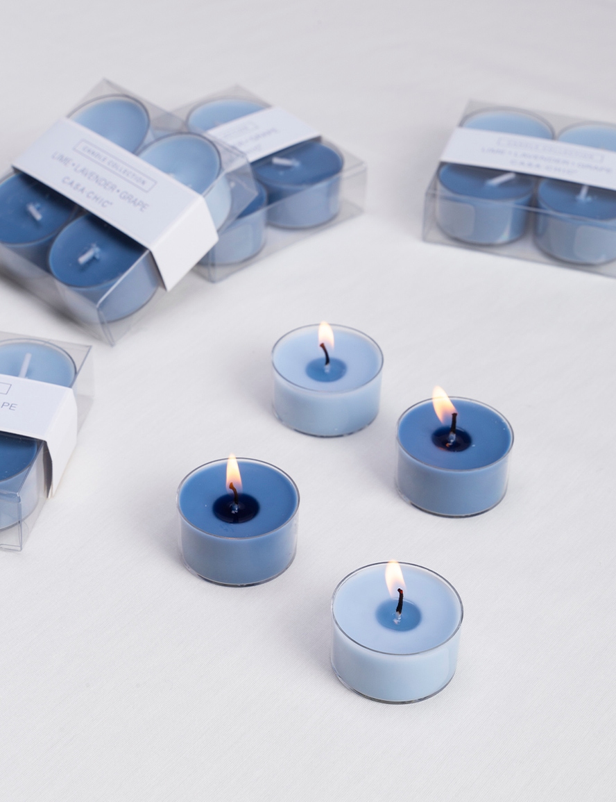 SET x4 VELAS SOPHIA BLUE